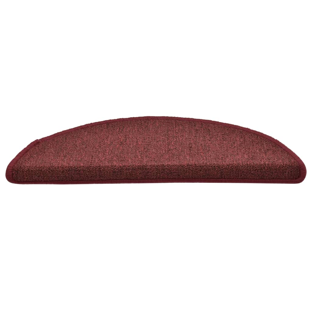 Trappematter 15 stk 56x17x3 cm bordeaux halvrund
