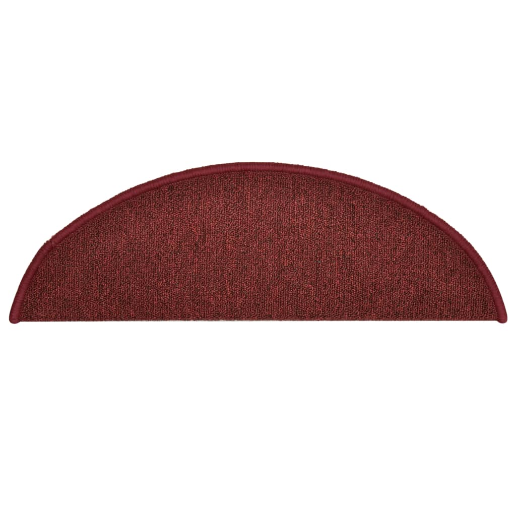 Trappematter 15 stk 56x17x3 cm bordeaux halvrund