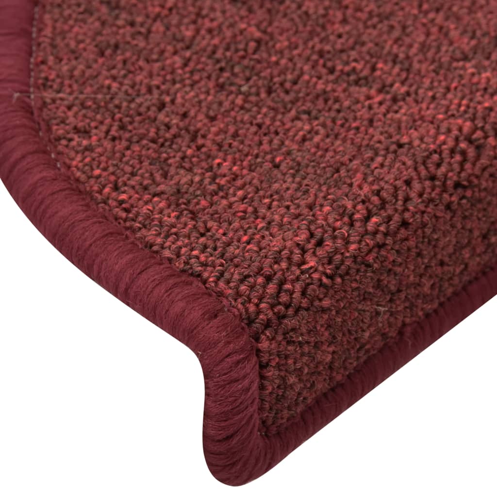 Trappematter 15 stk 56x17x3 cm bordeaux halvrund