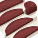 Trappematter 15 stk 56x17x3 cm bordeaux halvrund