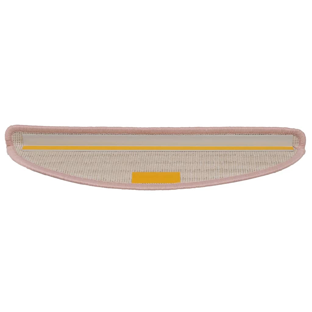 Trappematter 15 stk 56x17x3 cm lyserosa halvrund