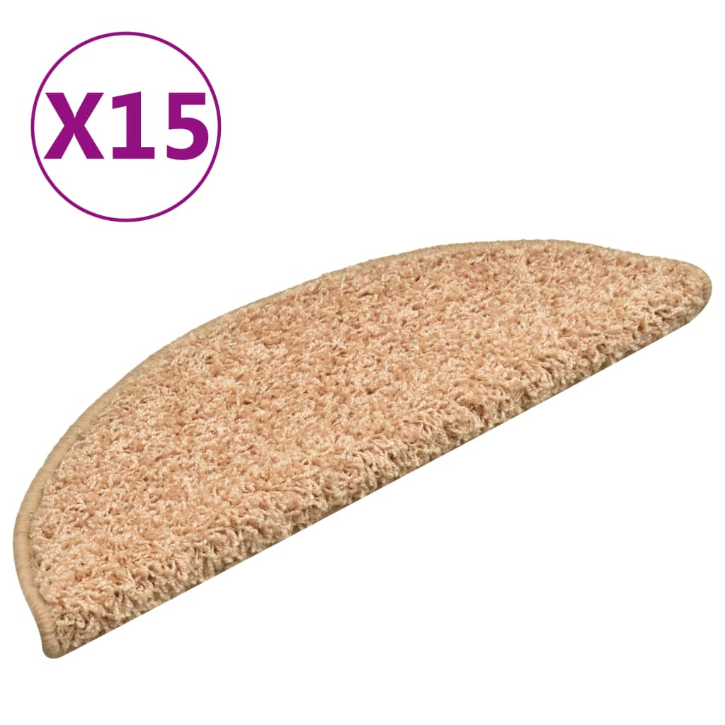 Trappematter 15 stk 56x17x3 cm gull halvrund