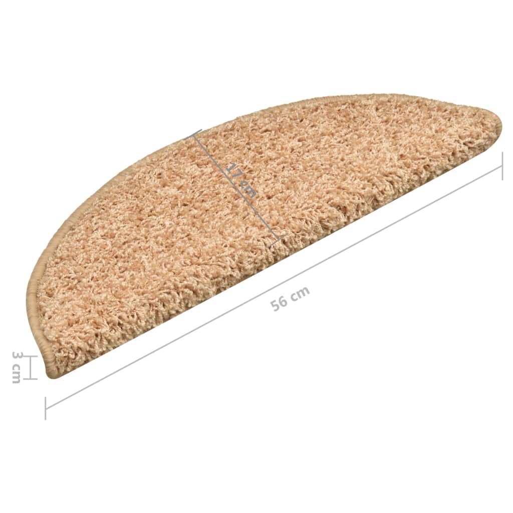 Trappematter 15 stk 56x17x3 cm gull halvrund