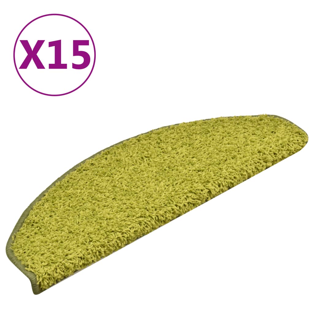 Trappematter 15 stk 65x21x4 cm grønne halvrund store
