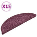 Trappematter 15 stk 56x17x3 cm mørk lilla halvrund