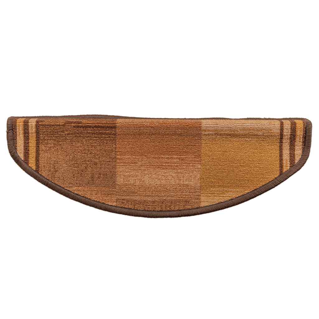 Selvklebende trappematter 15 stk brun 65x21x4 cm