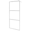 Dusjvegg med halvfrostet ESG-glass 90x195 cm