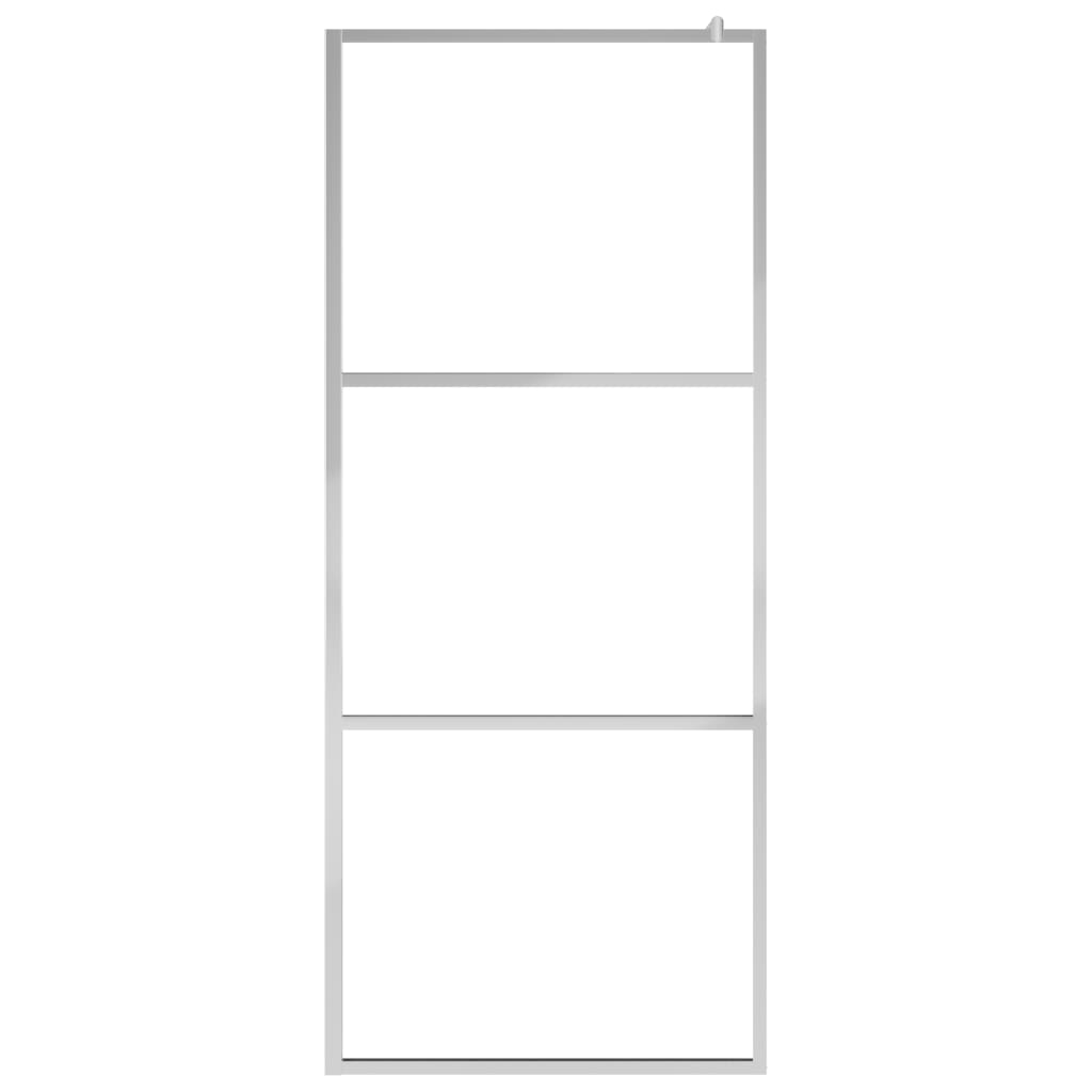 Dusjvegg med halvfrostet ESG-glass 90x195 cm