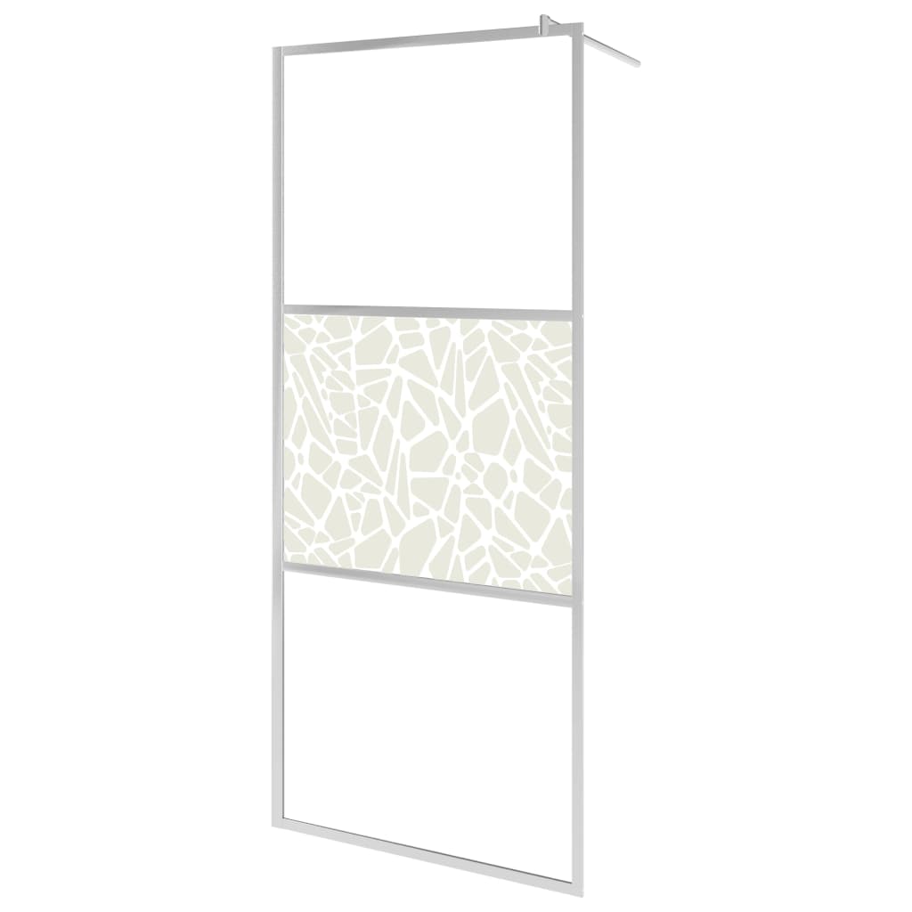 Dusjvegg ESG-glass med steindesign 80x195 cm