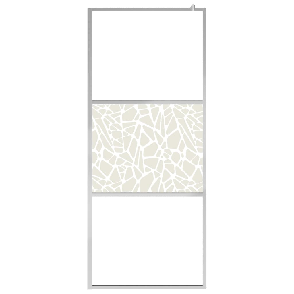 Dusjvegg ESG-glass med steindesign 90x195 cm