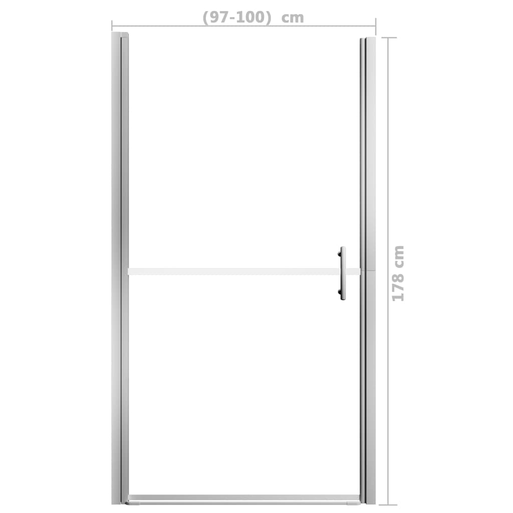 Dusjdør frostet herdet glass 100x178 cm