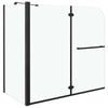 Leddet dusjkabinett ESG 120x68x130 cm svart