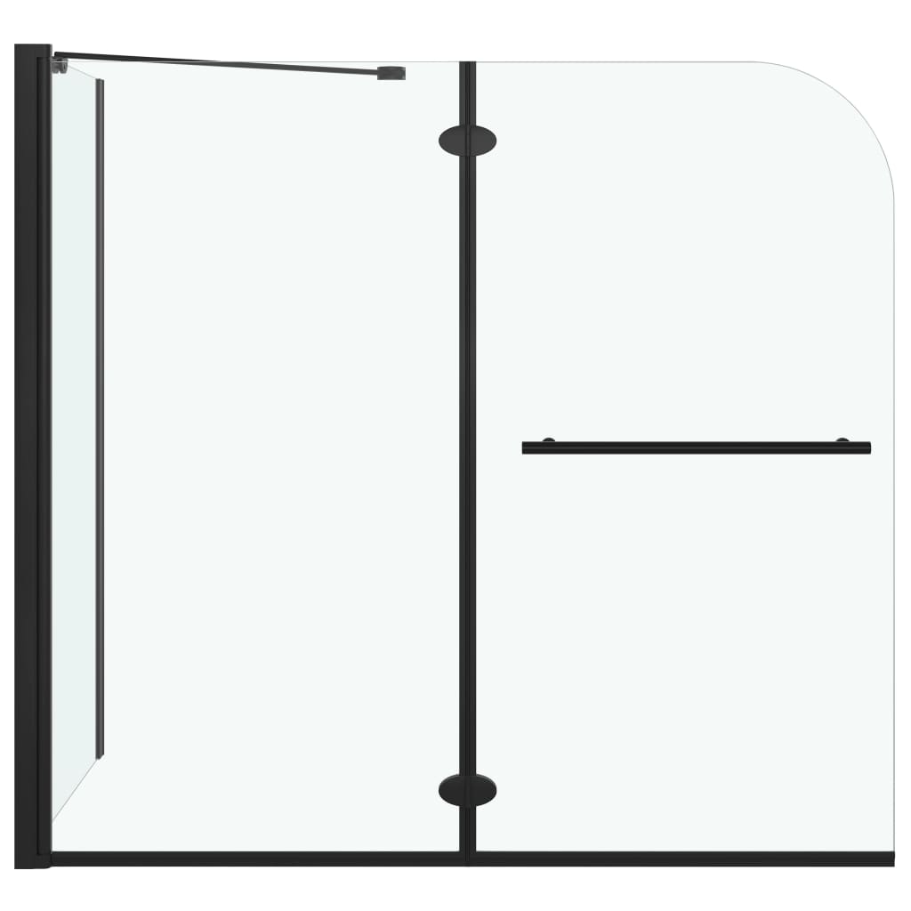 Leddet dusjkabinett ESG 120x68x130 cm svart