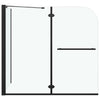 Leddet dusjkabinett ESG 120x68x130 cm svart