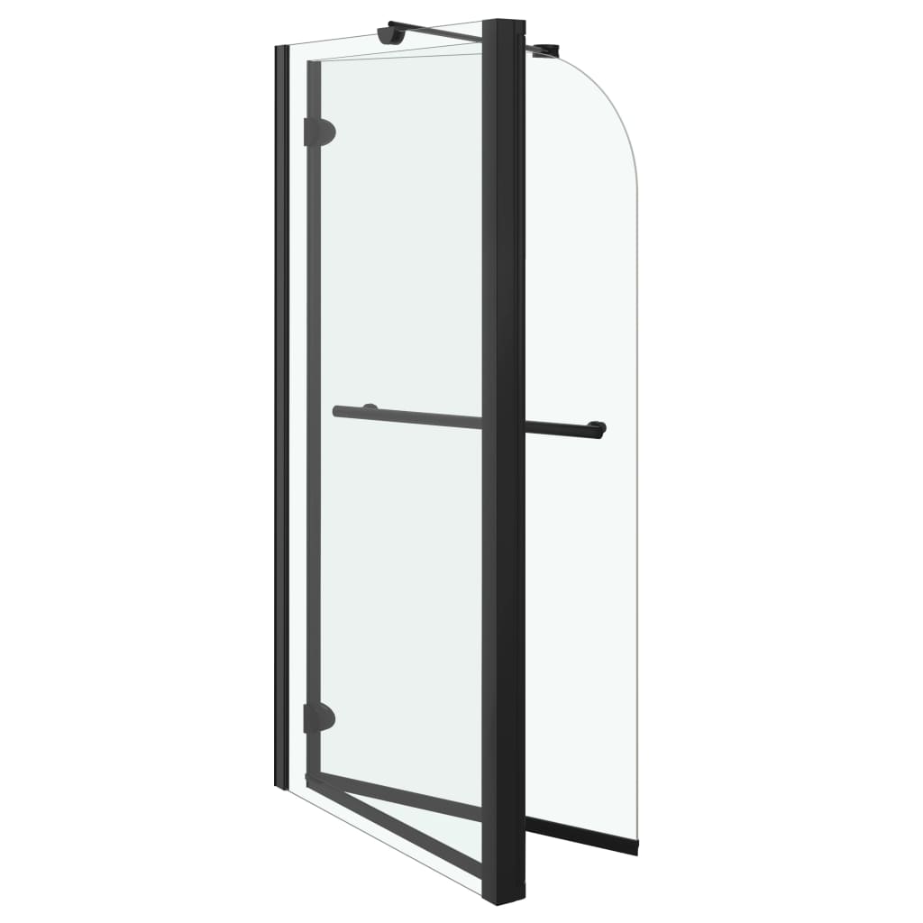 Leddet dusjkabinett ESG 120x68x130 cm svart