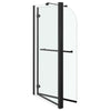 Leddet dusjkabinett ESG 120x68x130 cm svart