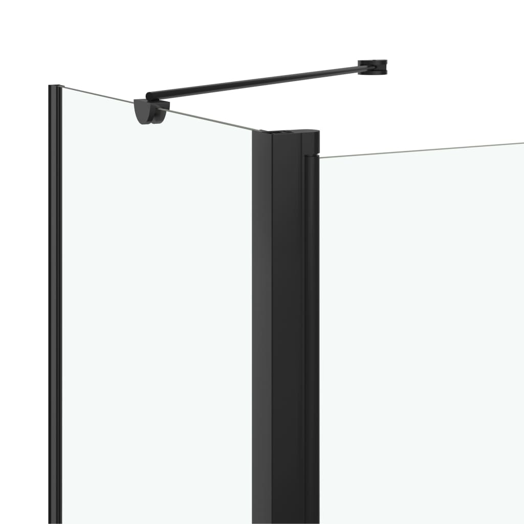 Leddet dusjkabinett ESG 120x68x130 cm svart