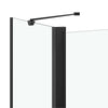 Leddet dusjkabinett ESG 120x68x130 cm svart