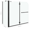 Leddet dusjkabinett ESG 120x68x130 cm svart