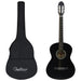 Klassisk gitar for nybegynnere med veske svart 4/4 39