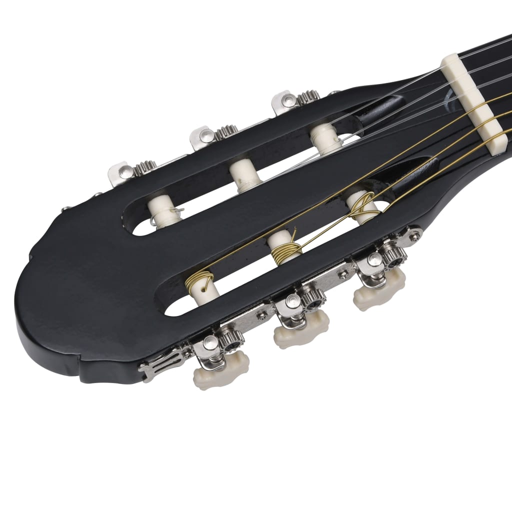 Klassisk gitar for nybegynnere med veske svart 4/4 39"