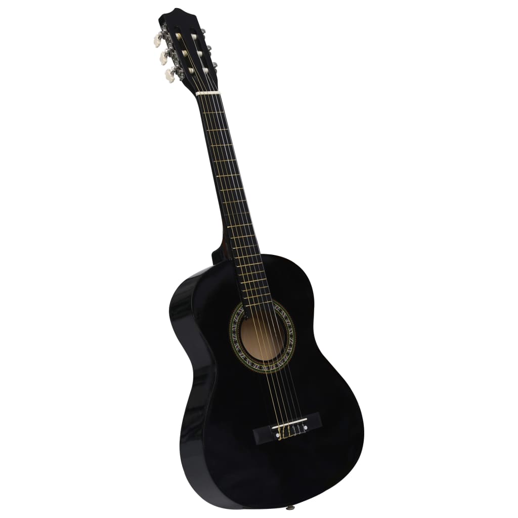 Klassisk gitar nybegynnere og barn med veske svart 1/2 34" lind