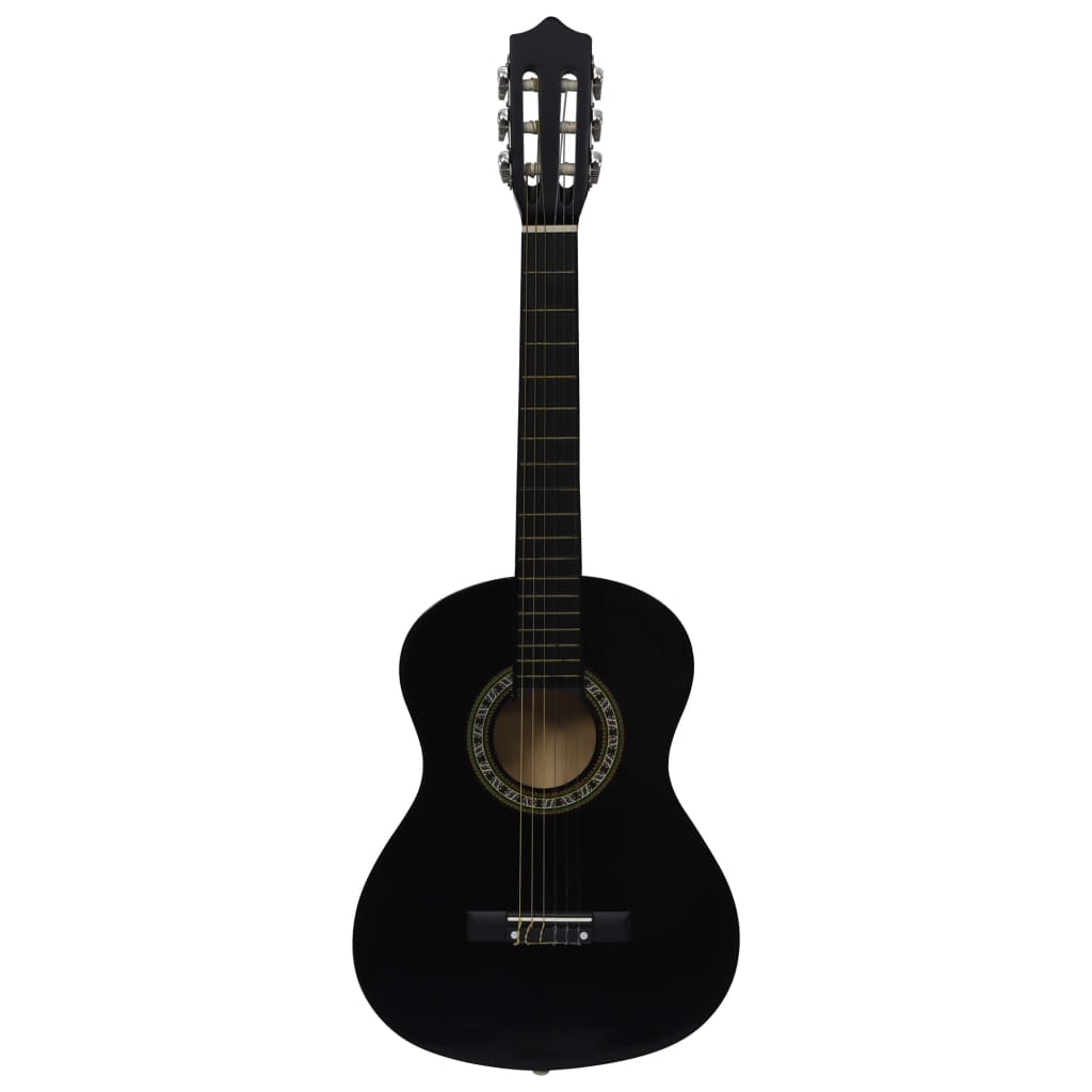 Klassisk gitar nybegynnere og barn med veske svart 1/2 34" lind