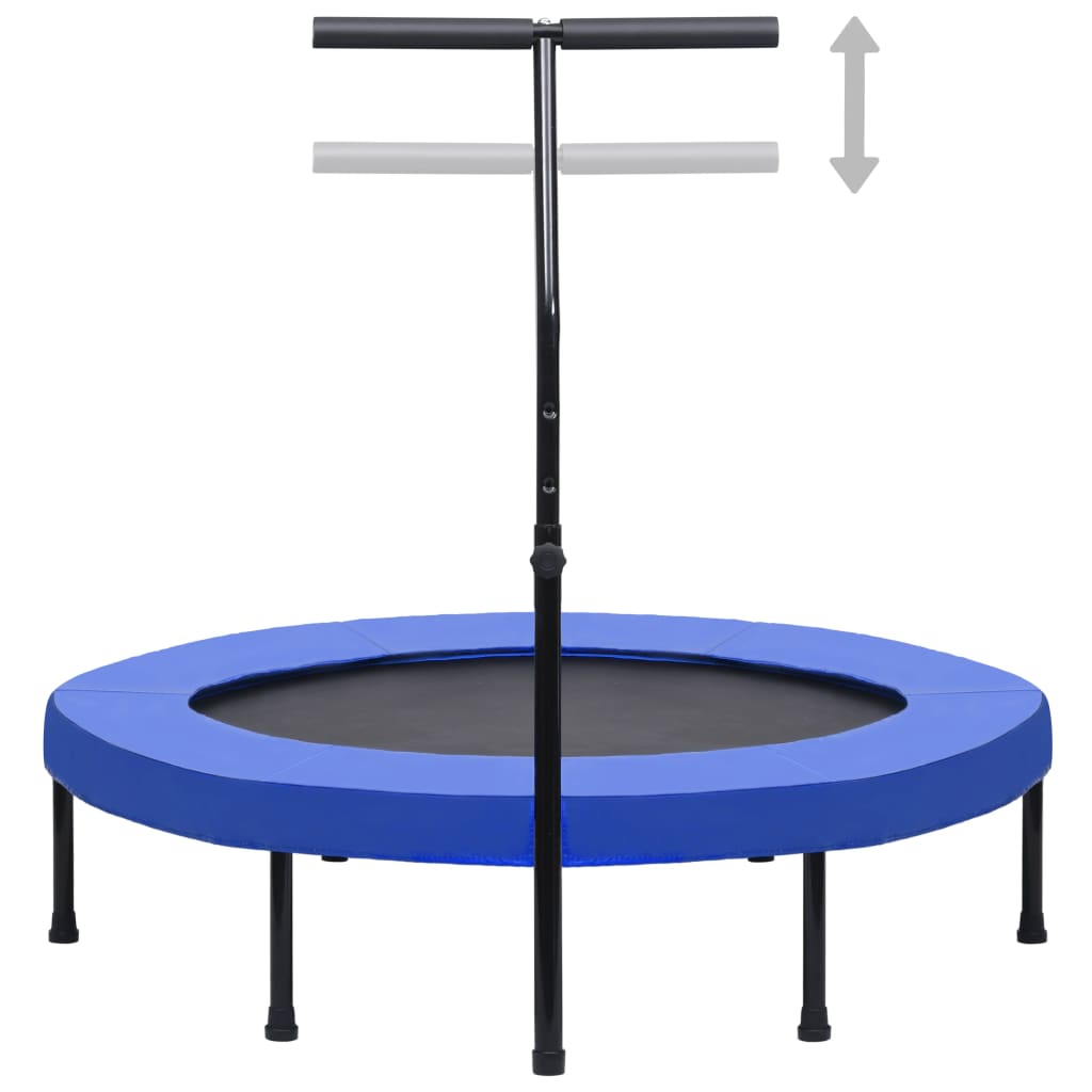 Trim-trampoline med håndtak og sikkerhetspute 122 cm