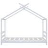 Sengeramme for barn heltre furu hvit 70x140 cm