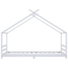Sengeramme for barn heltre furu hvit 90x200 cm