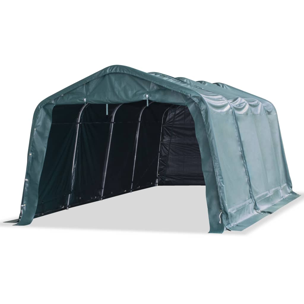 Flyttbart kvegtelt PVC 550 g/m² 3,3x6,4 m mørkegrønn
