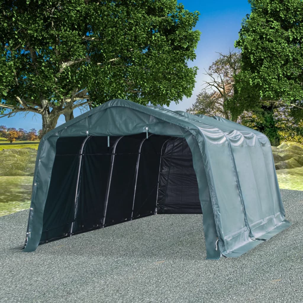 Flyttbart kvegtelt PVC 550 g/m² 3,3x6,4 m mørkegrønn