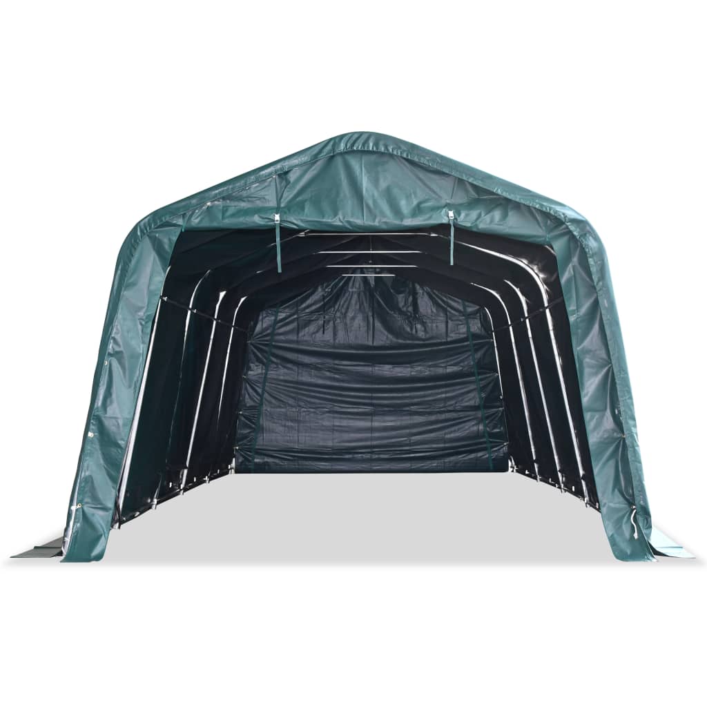 Flyttbart kvegtelt PVC 550 g/m² 3,3x8 m mørkegrønn