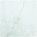 Bordplate hvit 40x40 cm 6 mm herdet glass med marmor design