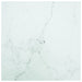Bordplate hvit 70x70 cm 6 mm herdet glass med marmor design