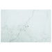 Bordplate hvit 100x62 cm 8 mm herdet glass med marmor design