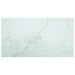 Bordplate hvit 120x65 cm 8 mm herdet glass med marmor design