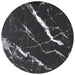 Bordplate svart Ø50x0,8 cm herdet glass med marmor design