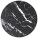 Bordplate svart Ø60x0,8 cm herdet glass med marmor design
