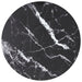 Bordplate svart Ø70x0,8 cm herdet glass med marmor design