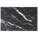 Bordplate svart 100x62 cm 8 mm herdet glass med marmor design