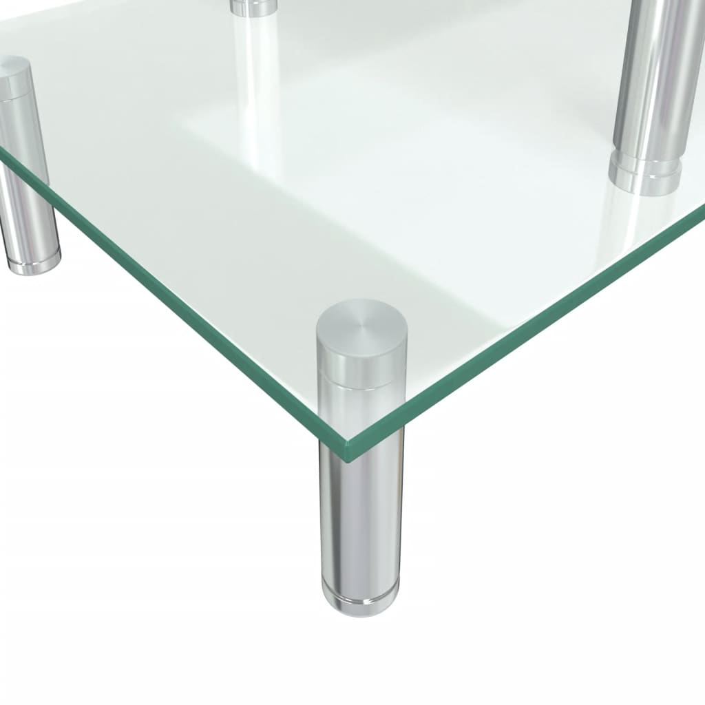 Skjermstativ 2 etasjer gjennomsiktig glass