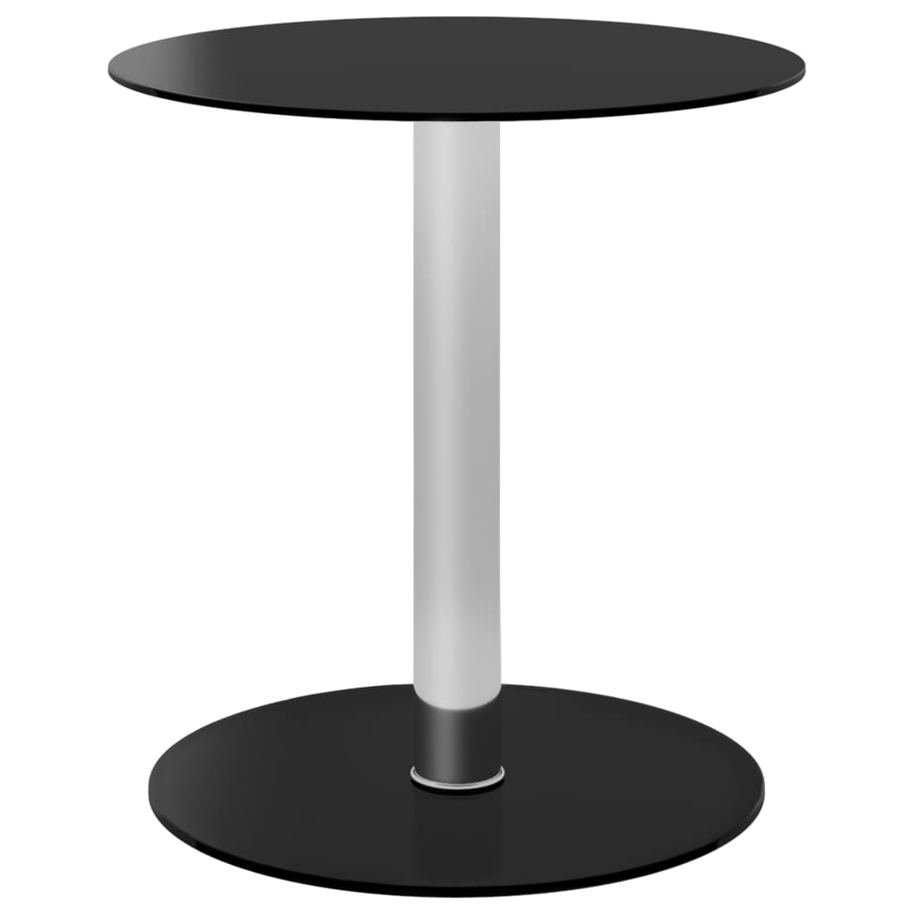 Salongbord svart 40 cm herdet glass
