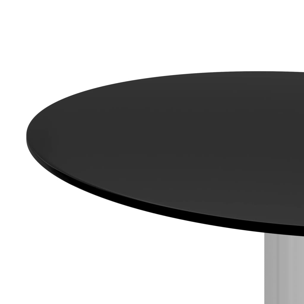 Salongbord svart 40 cm herdet glass