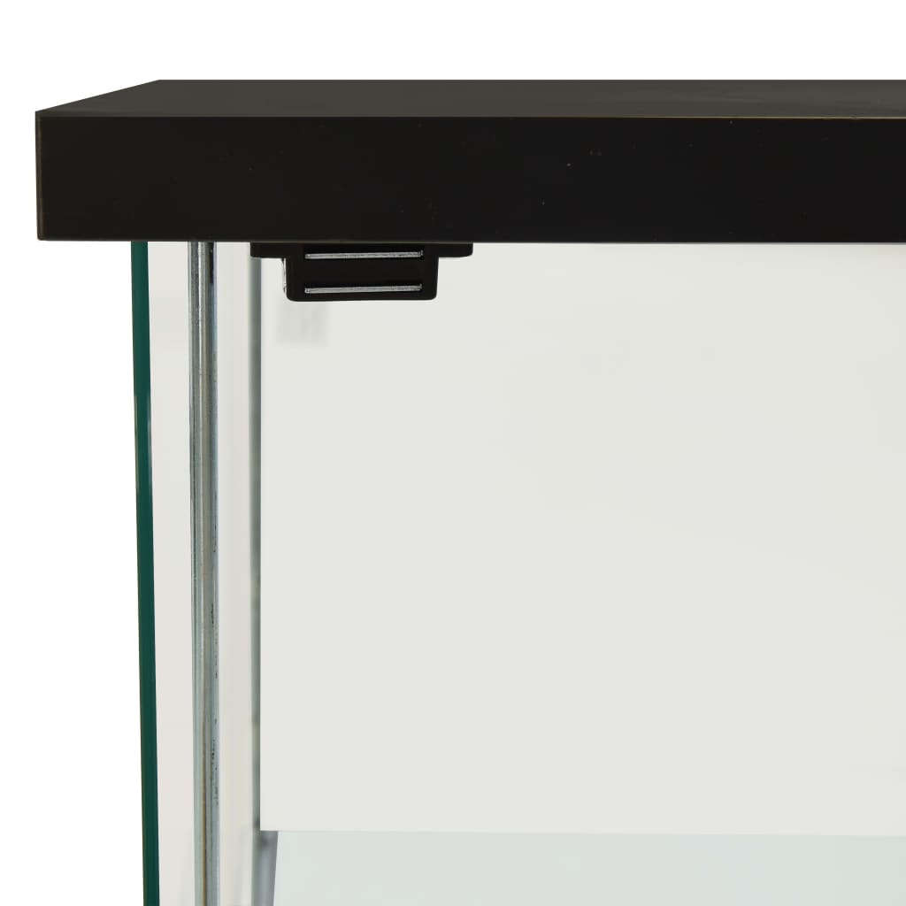 Oppbevaringsskap herdet glass svart