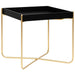 Sidebord svart og gull 38x38x38,5 cm MDF