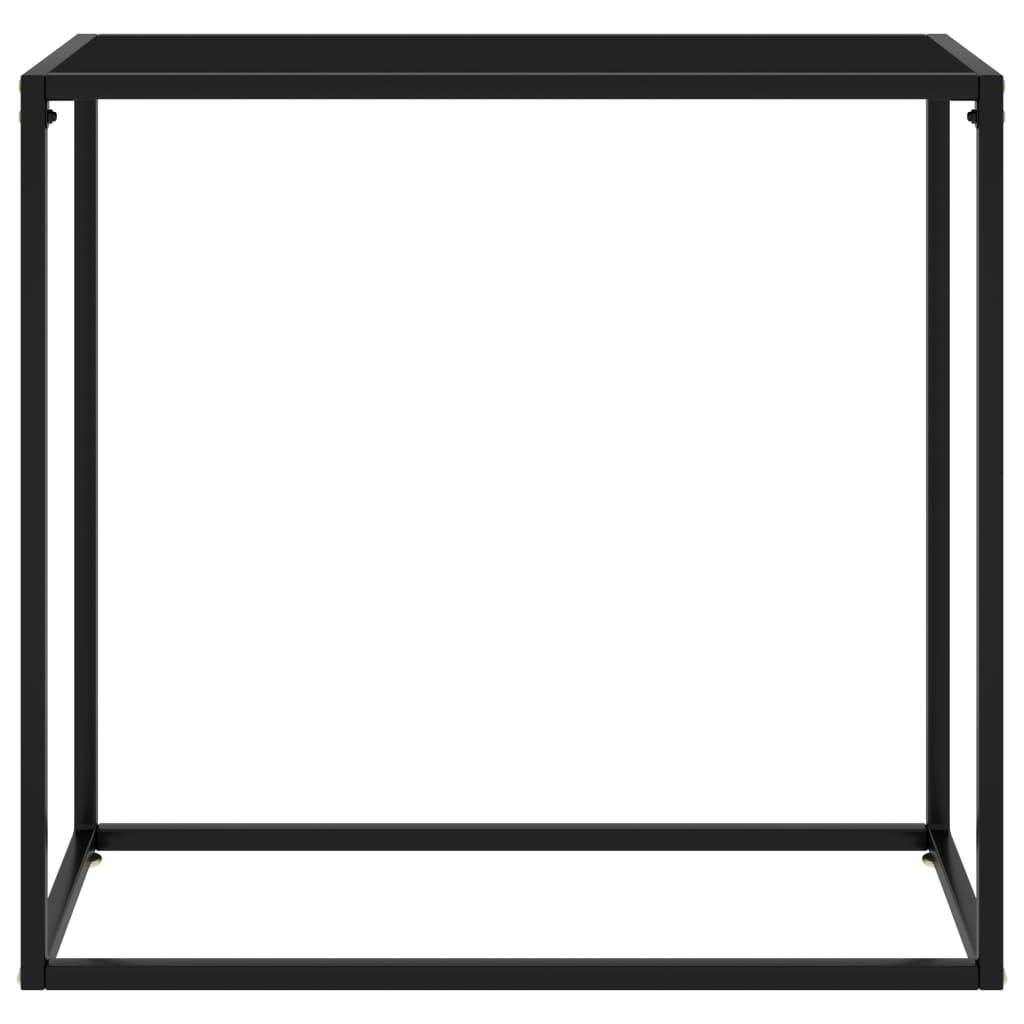 Konsollbord svart 80x35x75 cm herdet glass