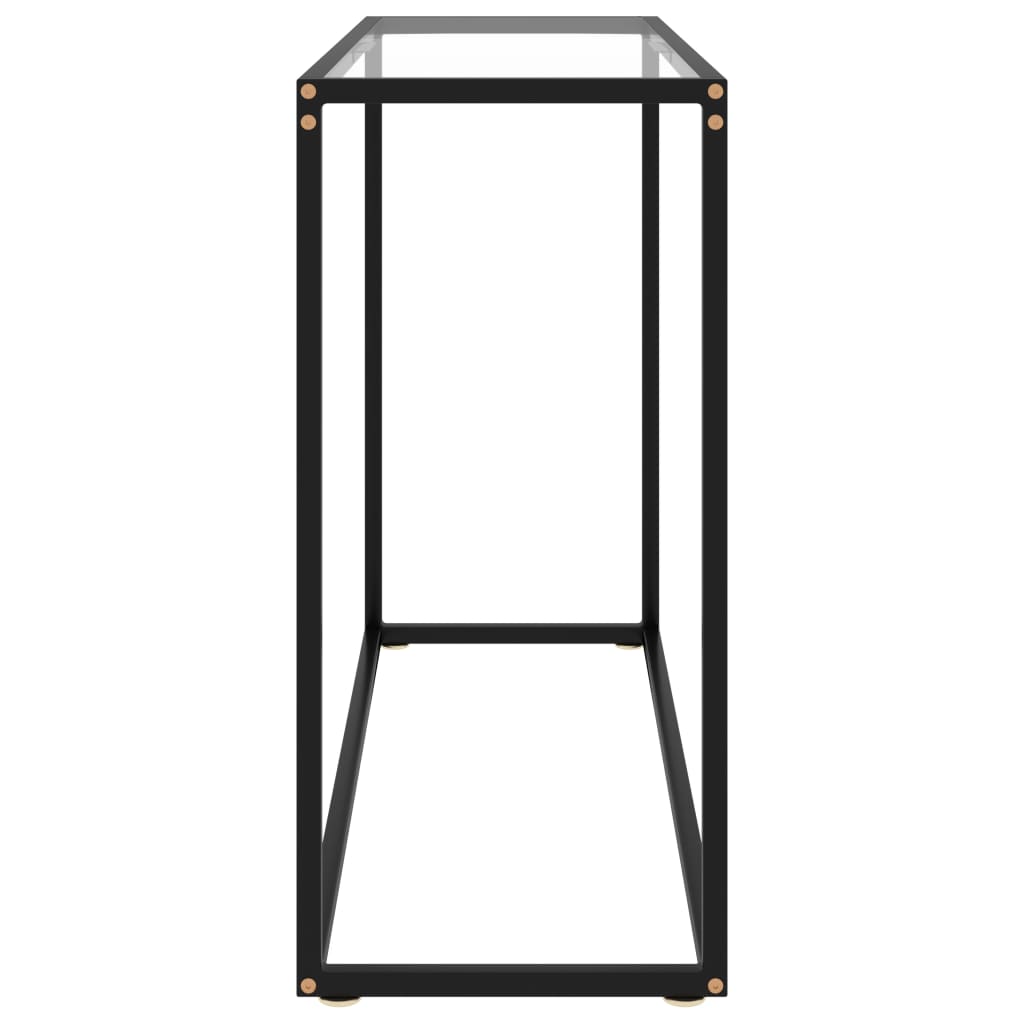 Konsollbord gjennomsiktig 100x35x75 cm herdet glass