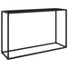 Konsollbord svart 120x35x75 cm herdet glass