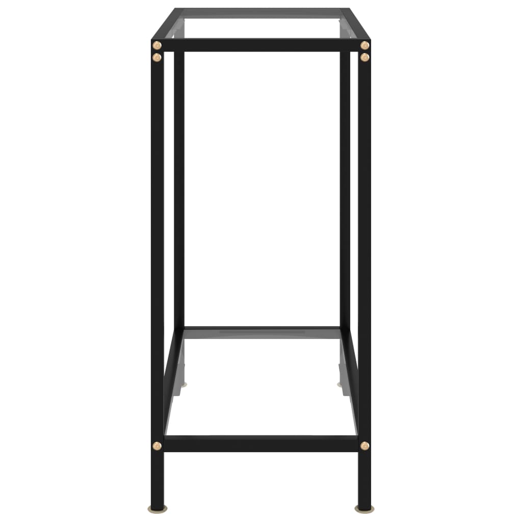 Konsollbord gjennomsiktig 60x35x75 cm herdet glass